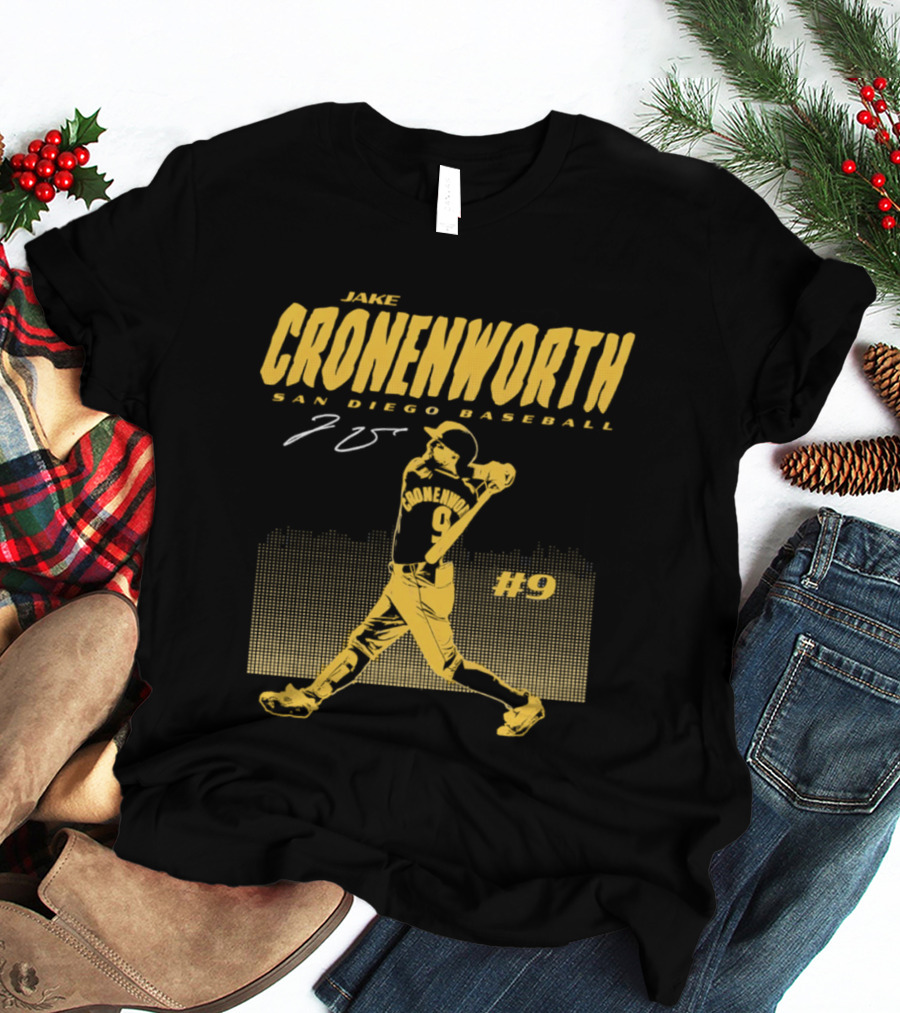 Jake Cronenworth San Diego Baseball 25 Signature Swing #9 T-Shirt