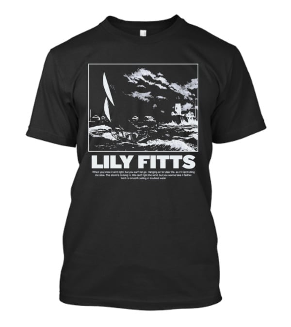 Lily Fitts Troubled Water Sailing And Lighthouse T-Shirt