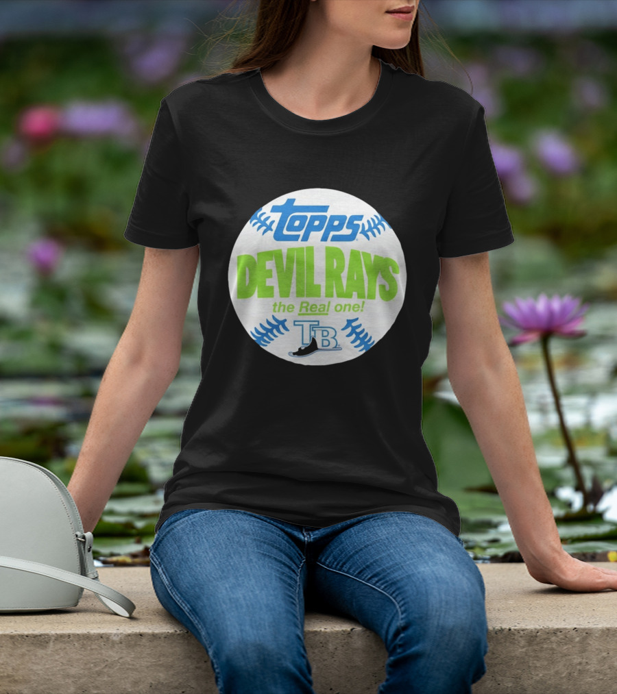 Tampa Bay Devil Rays Topps The Real One TB Vintage Baseball T-Shirt