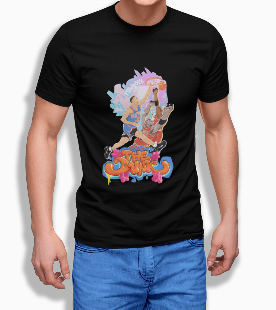 The Dunk New York Knicks Basketball Action Graffiti T-Shirt