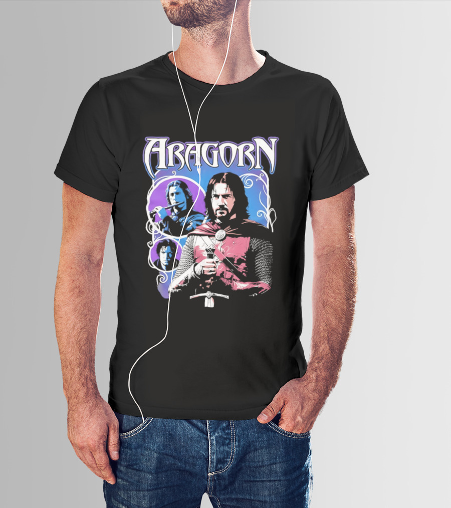 Aragorn The Lord Of The Rings Vintage Heroic Fantasy T-Shirt