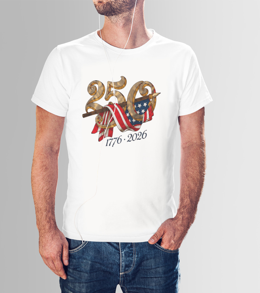 America 250 Years 1776 2026 Dodgers Celebration T-Shirt