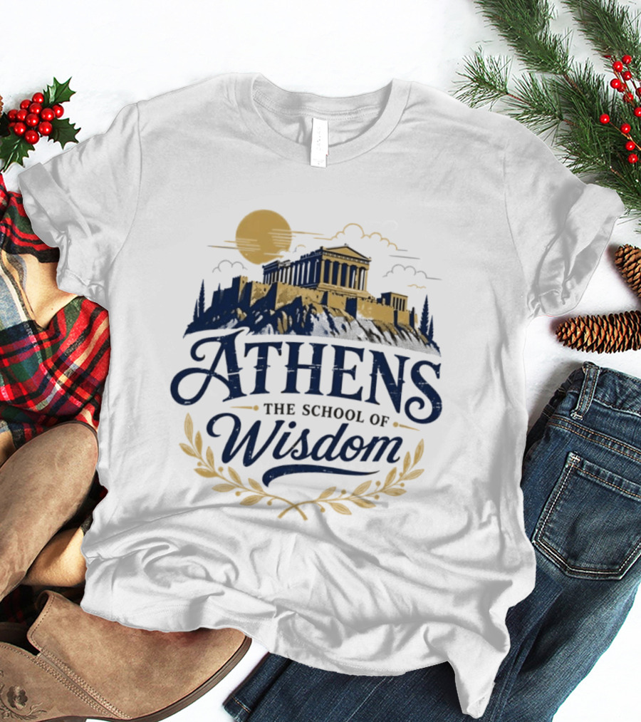 Athens Wisdom Academy Parthenon Symbolism T-Shirt