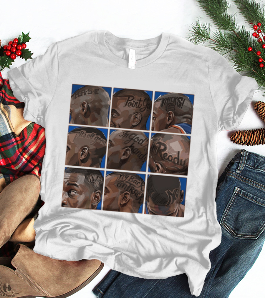 Baseline Cuts Knicks Players Hair Art 2026 Quotes And Logos T-Shirt