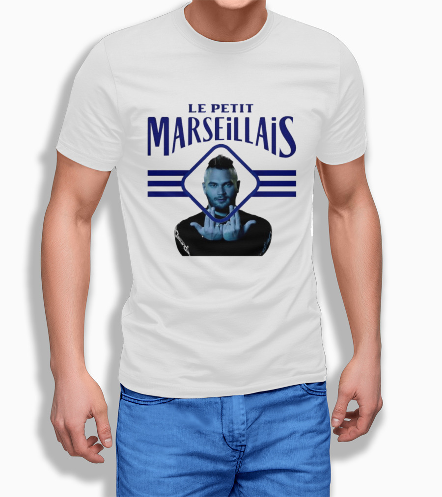 Le Petit Marseillais Blue Logo With Man In Diamond Frame T-Shirt