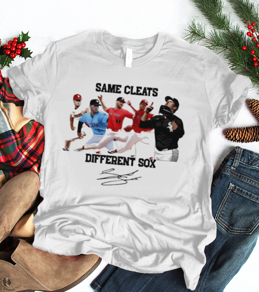 MLB Same Cleats Different Sox Baseball Players T-Shirt