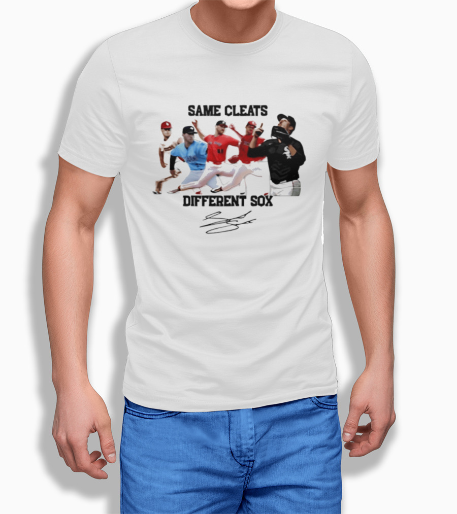 MLB Same Cleats Different Sox Baseball Players T-Shirt