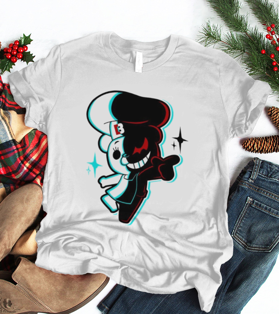 Danganronpa Monokuma Funkin B Symbol Neon T-Shirt