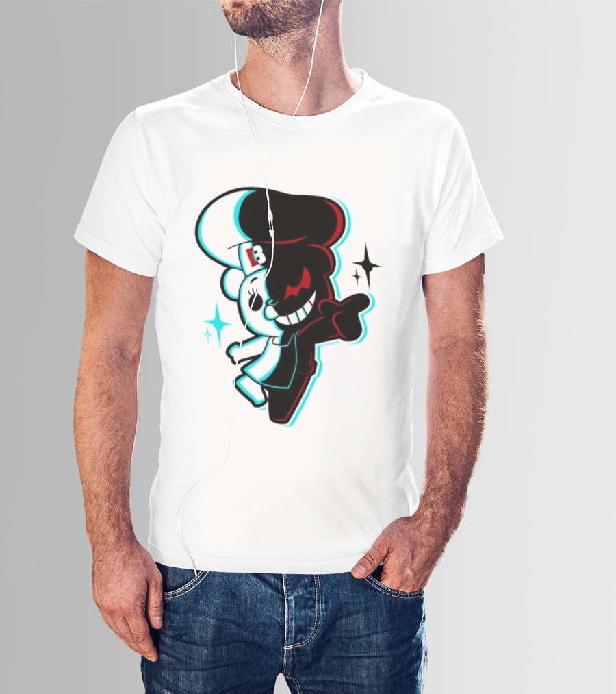 Danganronpa Monokuma Funkin B Symbol Neon T-Shirt