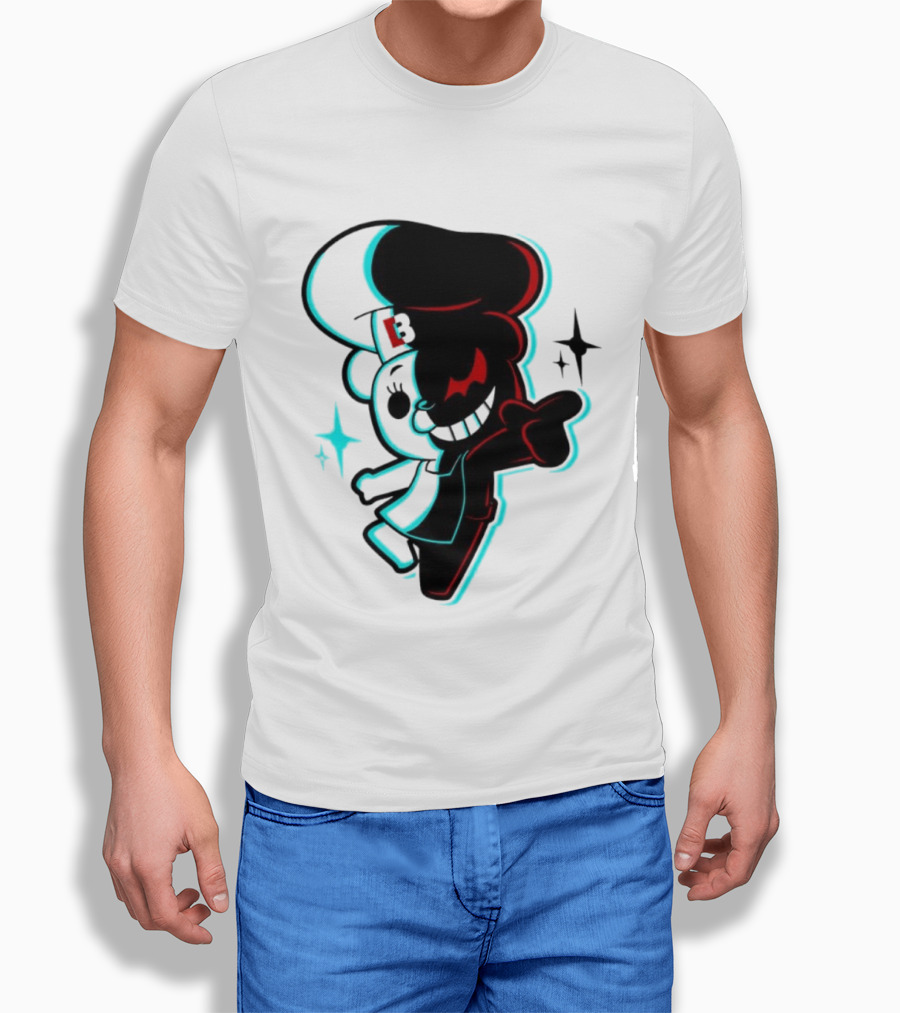 Danganronpa Monokuma Funkin B Symbol Neon T-Shirt