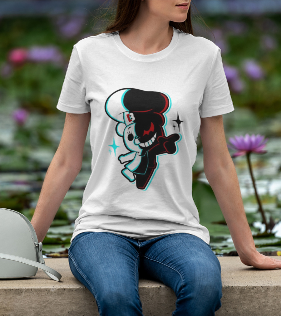 Danganronpa Monokuma Funkin B Symbol Neon T-Shirt