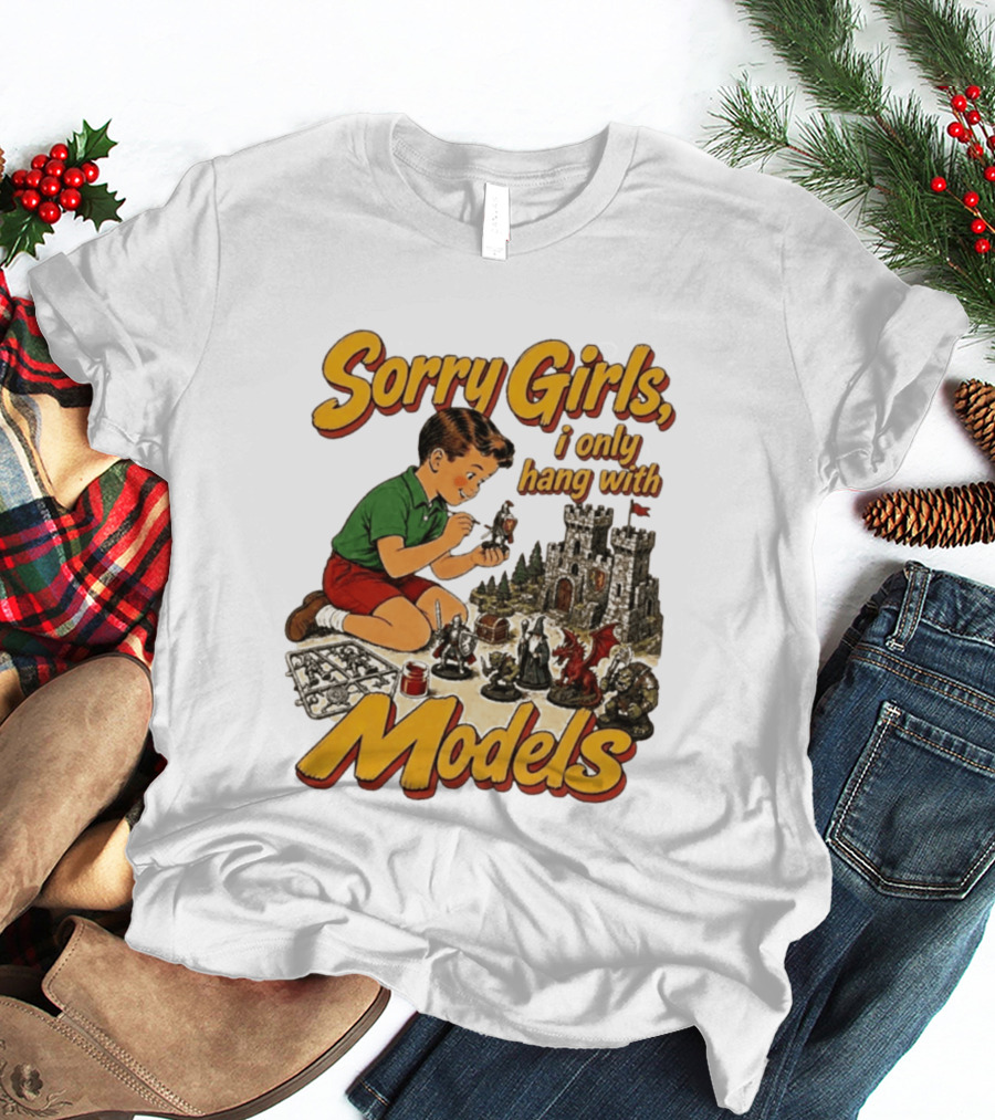 Sorry Girls I Only Hang With Models Vintage Wizard Castle Playset T-Shirt