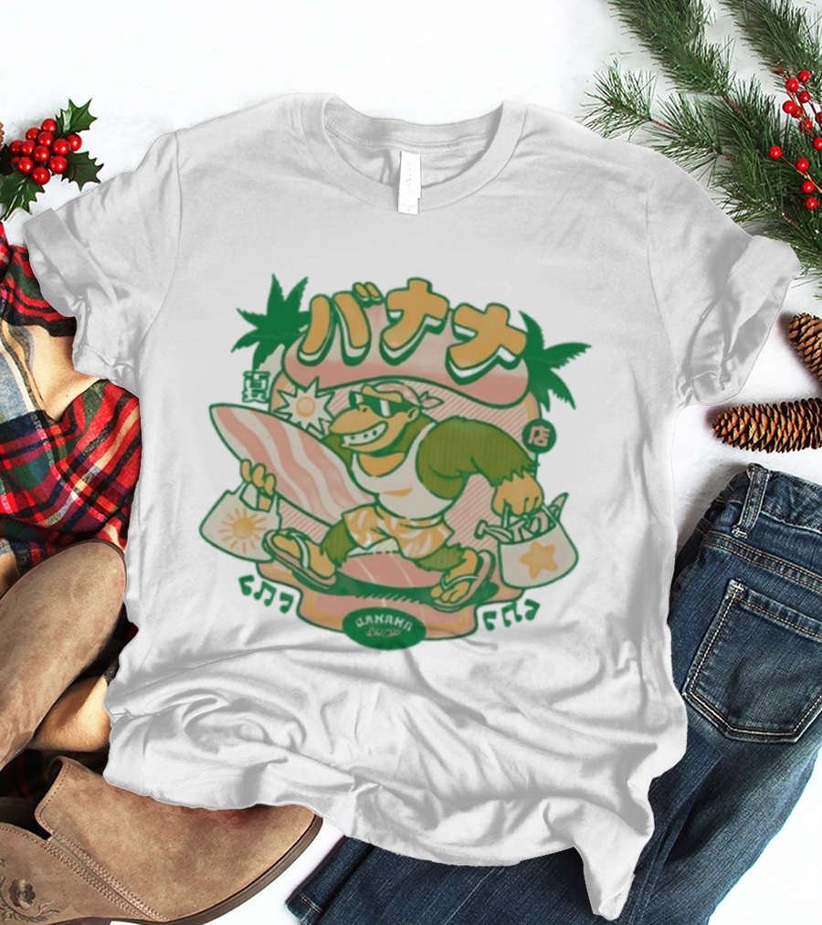 Kong Banana Shop Summer Surfing Monkey Adventure T-Shirt
