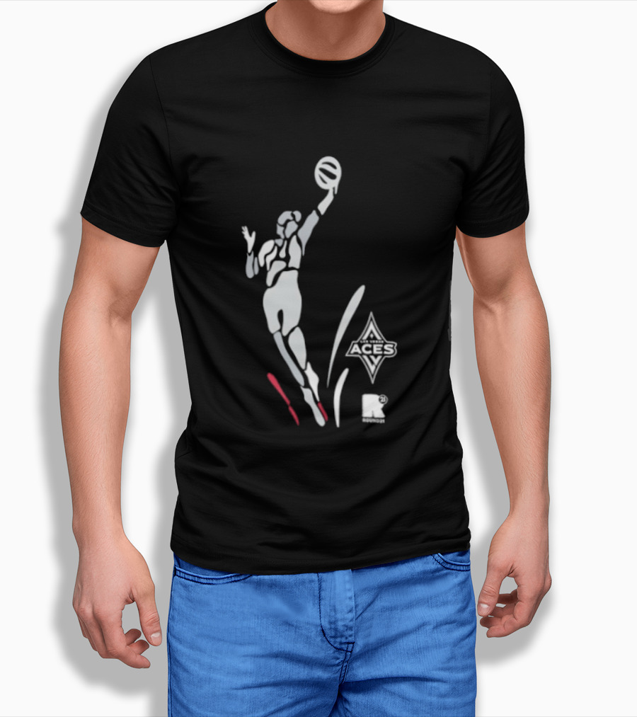 WNBA Las Vegas Aces Round21 Victory Dunk T-Shirt