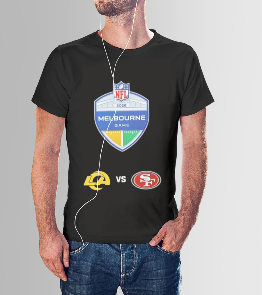 NFL 2026 Melbourne Game Los Angeles Rams Vs San Francisco 49ers Matchup T-Shirt