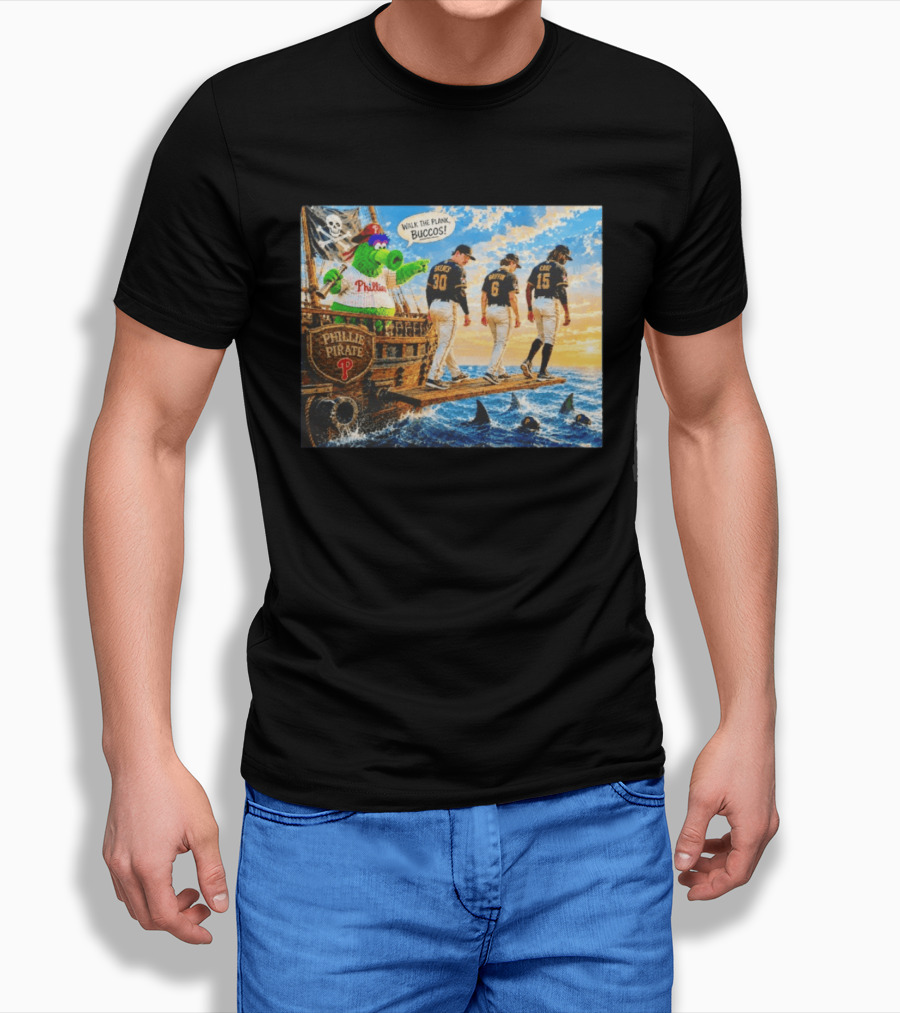 Philadelphia Phillies Pirate Phanatic Vs Pittsburgh Pirates Walk The Plank Bucos T-Shirt