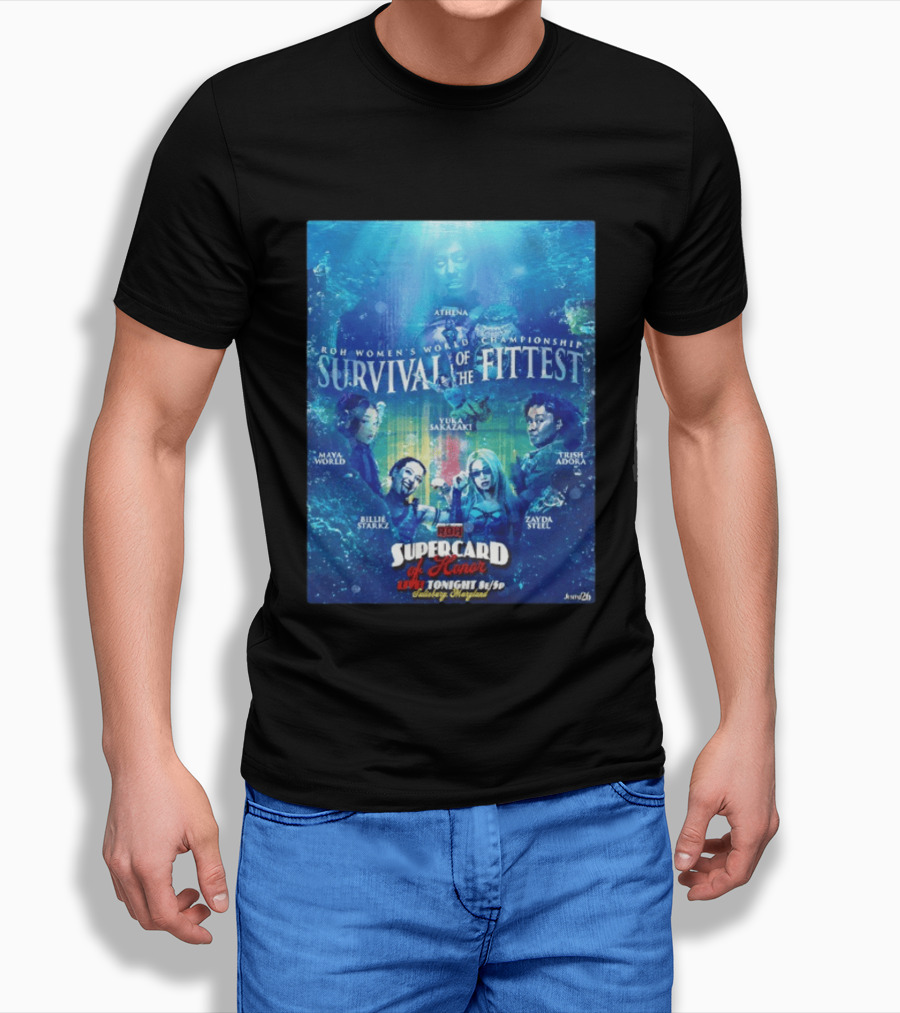 ROH Women's World Championship Supercard Of Honor 2026 Survival Of The Fittest Athena Yuka Sakazaki Billie Starkz Trish Adora Zayda Steel Maya World T-Shirt