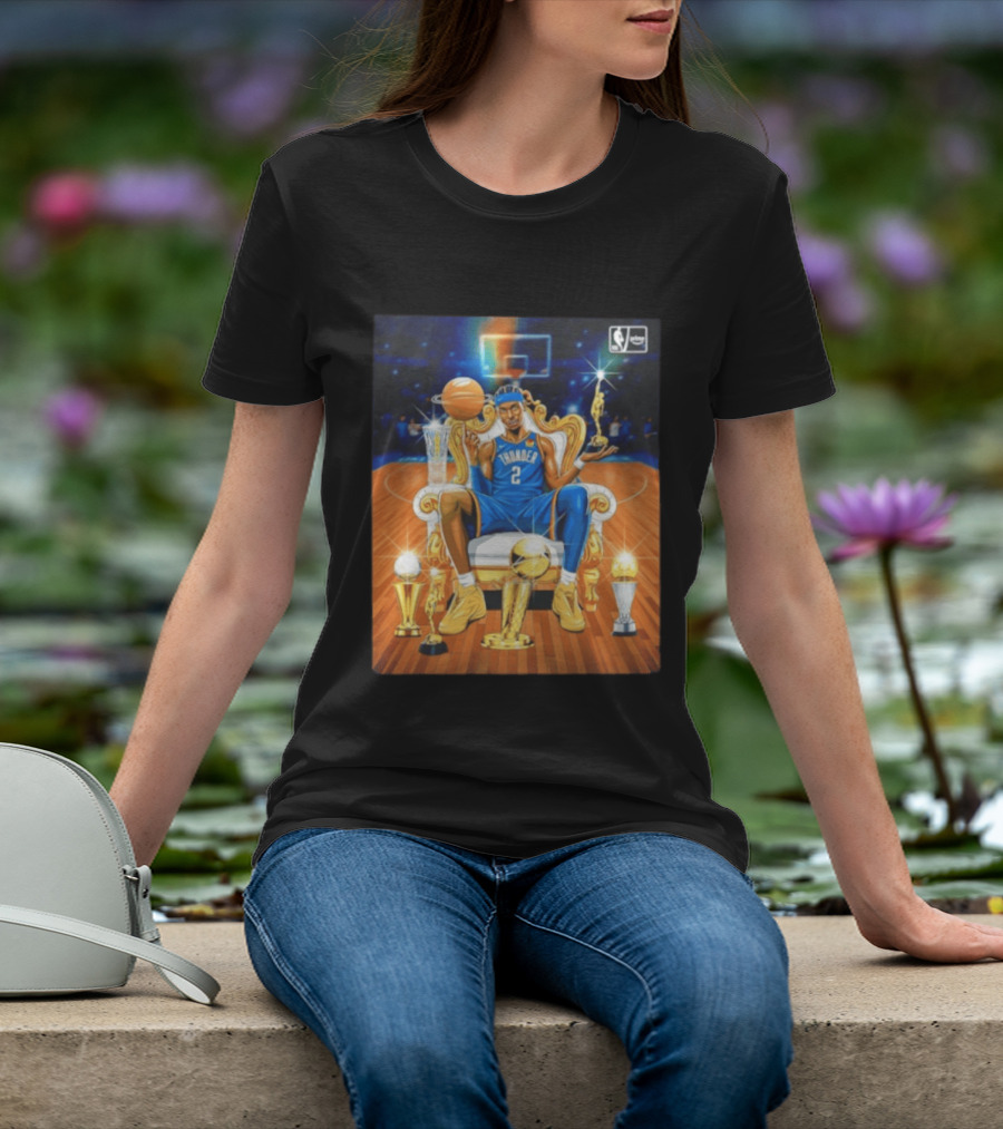 Shai Gilgeous Alexander Thunder NBA MVP 2025 26 Trophy Collection T-Shirt