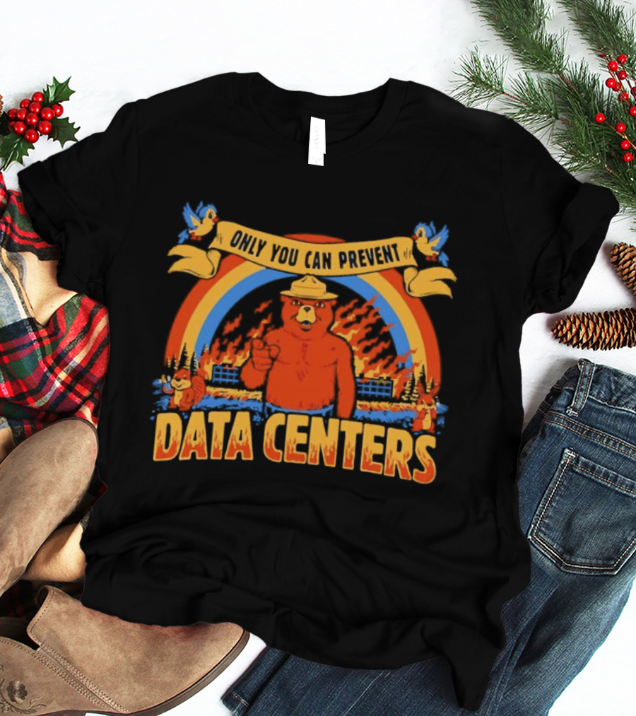Smokey Bear Only You Can Prevent Data Centers Fire Rainbow T-Shirt