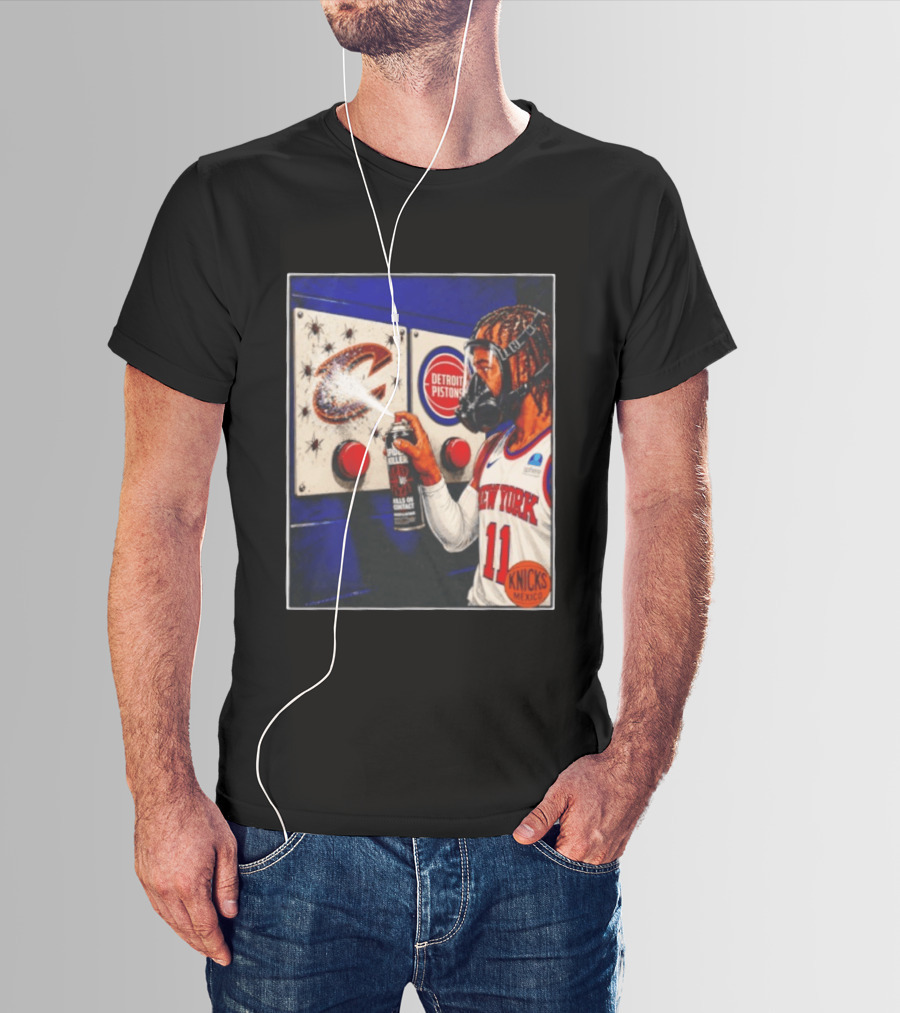Spider Killer Jalen Brunson 11 New York Knicks Cavaliers Pistons Spray Knicks Mexico T-Shirt