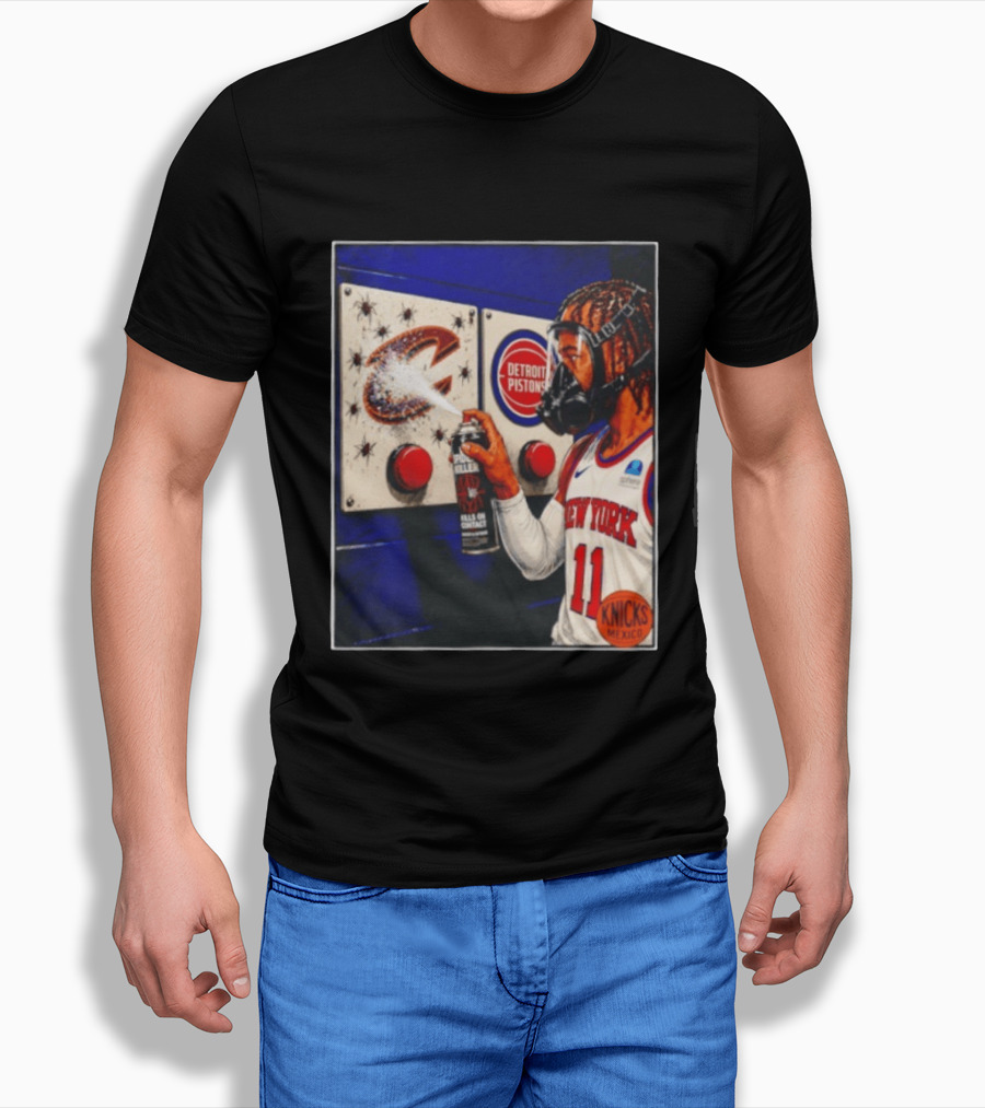 Spider Killer Jalen Brunson 11 New York Knicks Cavaliers Pistons Spray Knicks Mexico T-Shirt