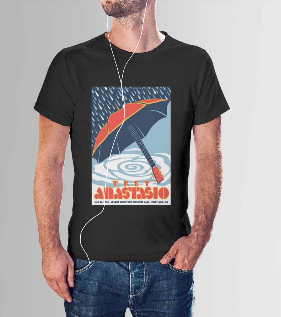 Trey Anastasio Arlene Schnitzer Concert Hall Portland OR May 26 2026 Umbrella Guitar T-Shirt