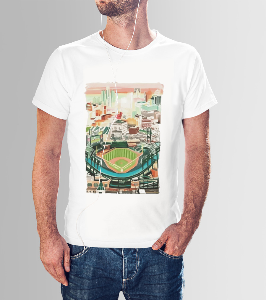 2026 Tigers Up Next Stadium Skyline Baseball Field T-Shirt