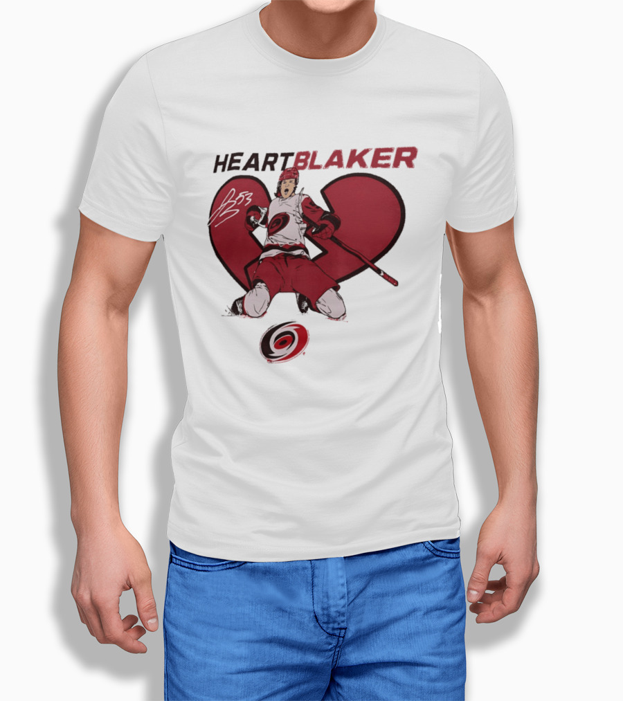 Brent Burns Heartblaker Carolina Hurricanes Broken Heart T-Shirt