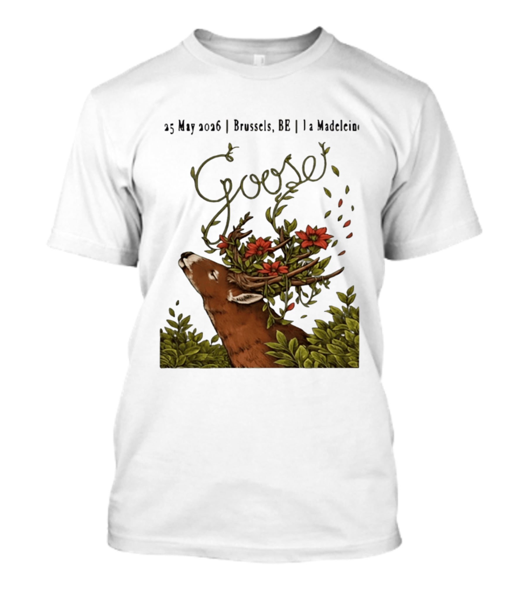 Goose 25 May 2026 Brussels BE La Madelein Deer With Floral Antlers T-Shirt