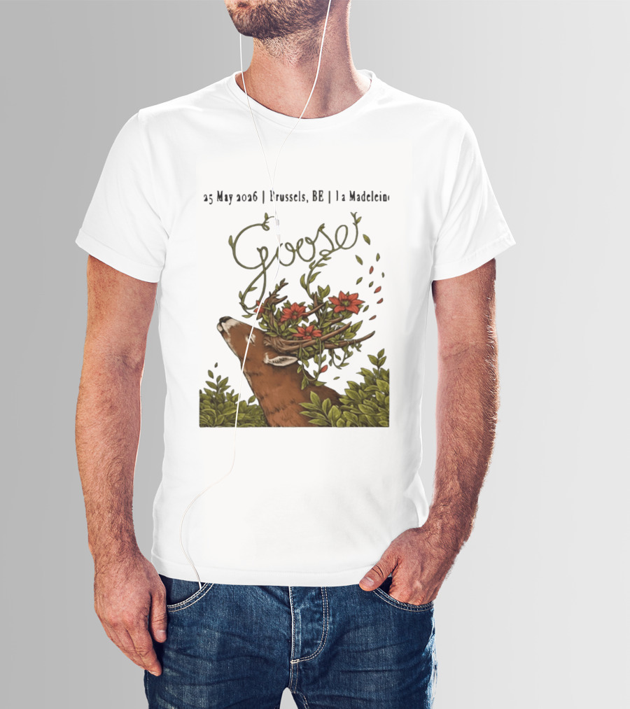 Goose 25 May 2026 Brussels BE La Madelein Deer With Floral Antlers T-Shirt