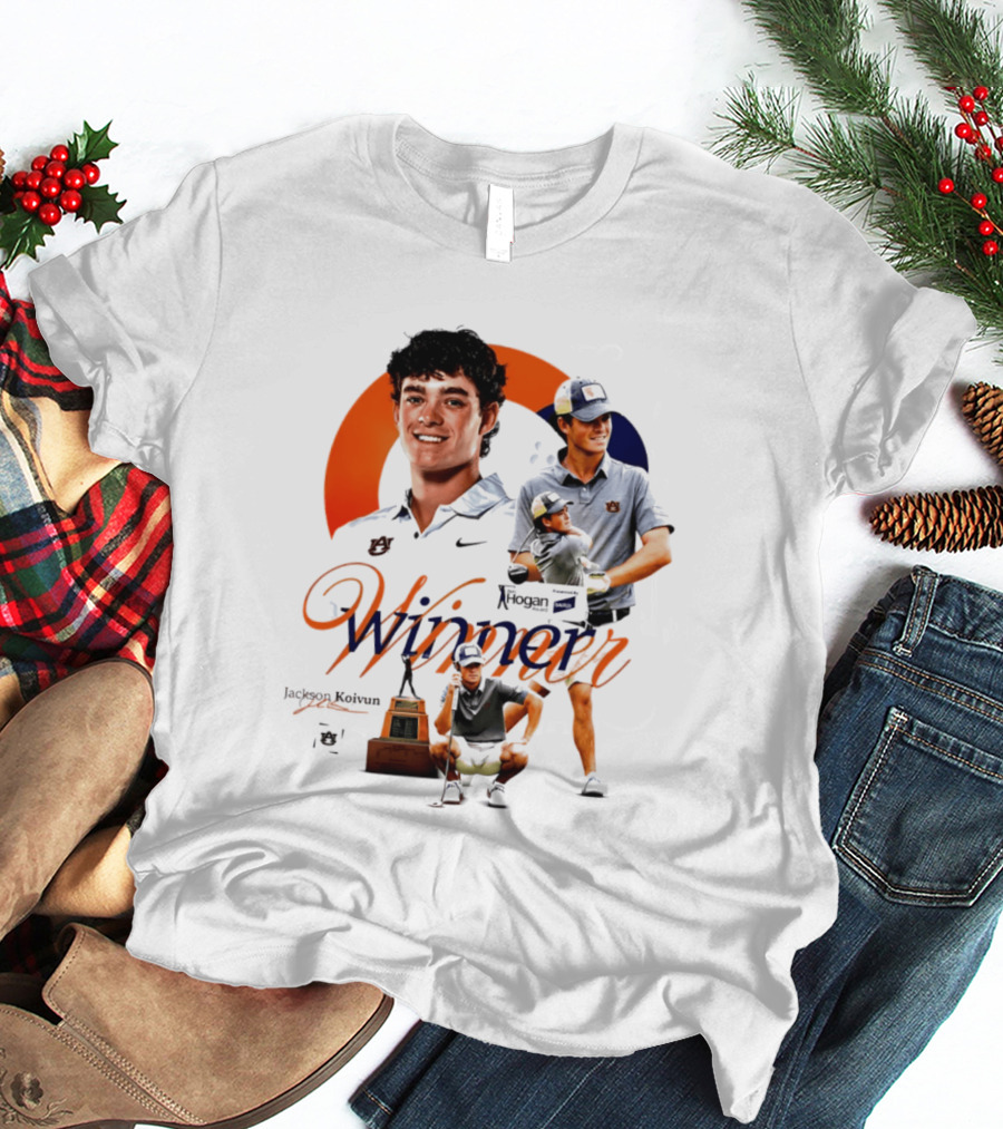 Jackson Koivun Auburn Golf Winner 2026 Trophy Nike Auburn University Golfers T-Shirt