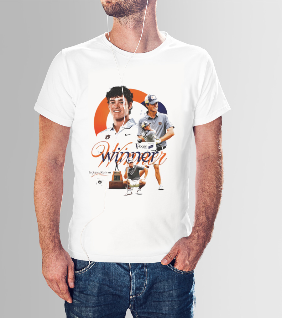 Jackson Koivun Auburn Golf Winner 2026 Trophy Nike Auburn University Golfers T-Shirt