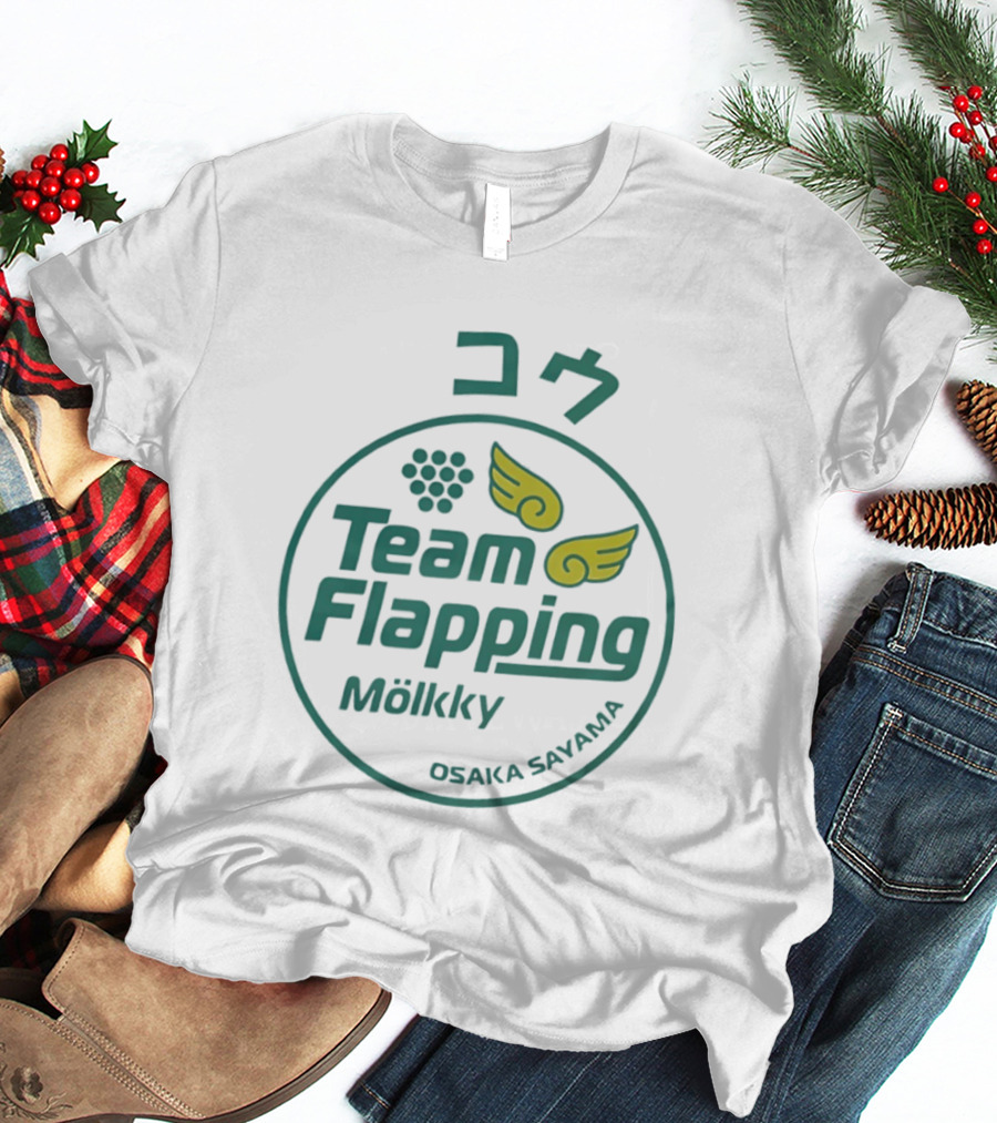 Team Flapping Mölkky Osaka Sayama Wings Winged Pins T-Shirt