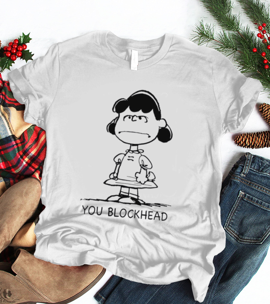 Lucy Peanuts You Blockhead Classic Comic T-Shirt