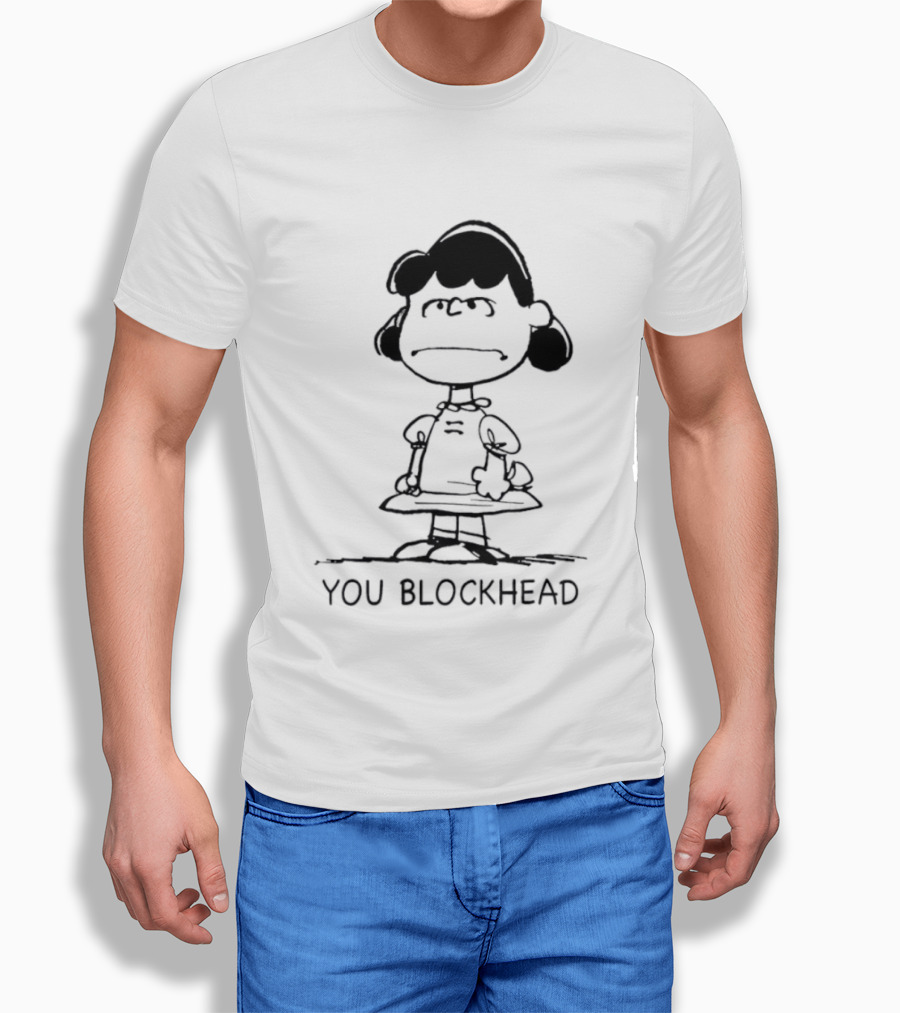 Lucy Peanuts You Blockhead Classic Comic T-Shirt