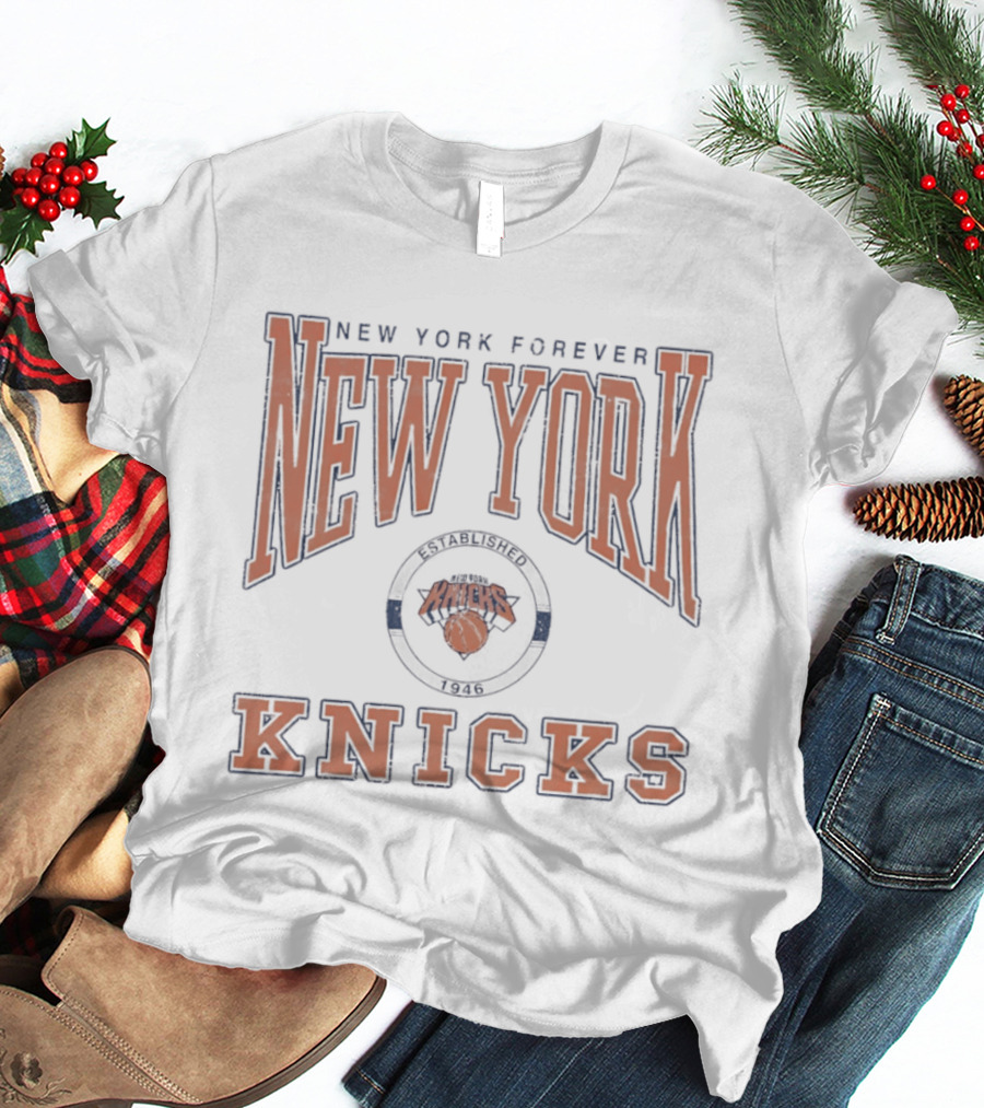 New York Knicks New York Forever Basketball 1946 T-Shirt