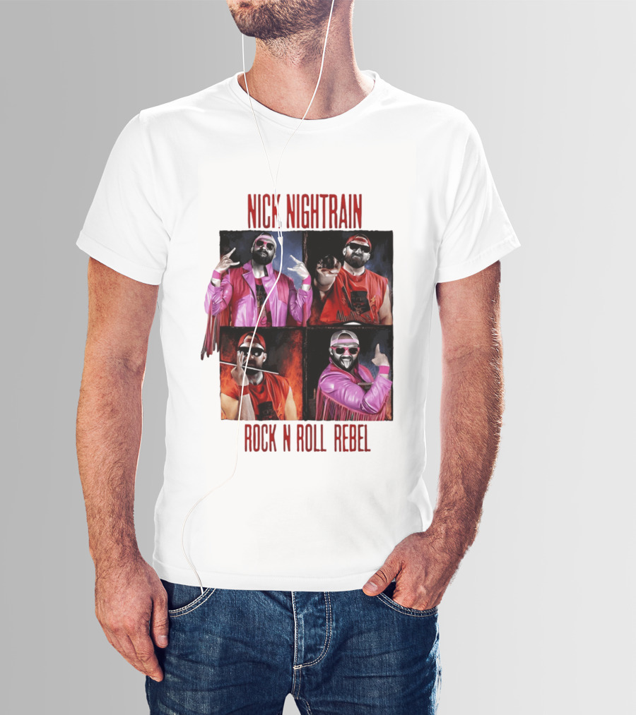 Nick Nightrain Rock N Roll Rebel Pink Jacket Red Bandana T-Shirt
