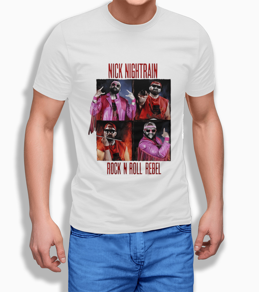 Nick Nightrain Rock N Roll Rebel Pink Jacket Red Bandana T-Shirt