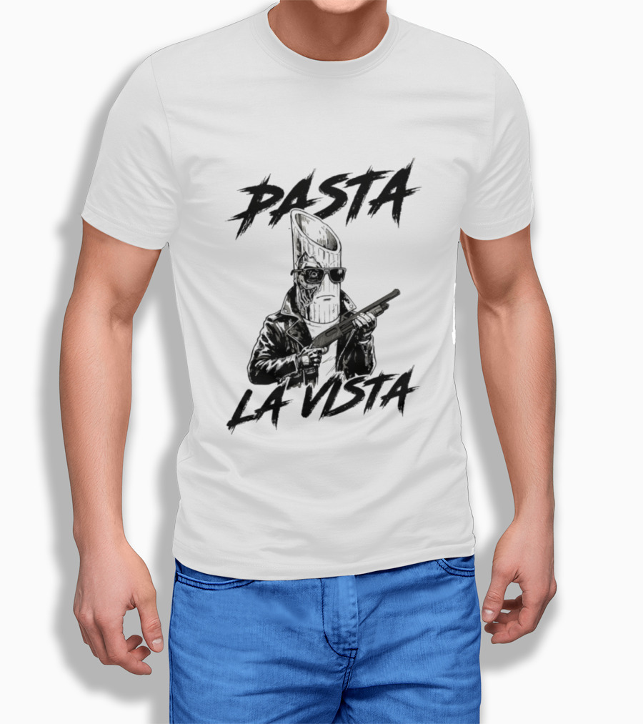 Pasta La Vista Funny Penne Terminator Pun T-Shirt