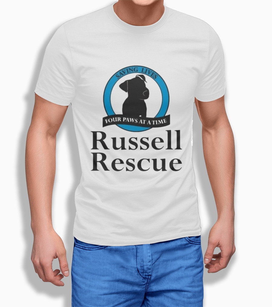 Russell Rescue Saving Lives Four Paws At A Time T-Shirt
