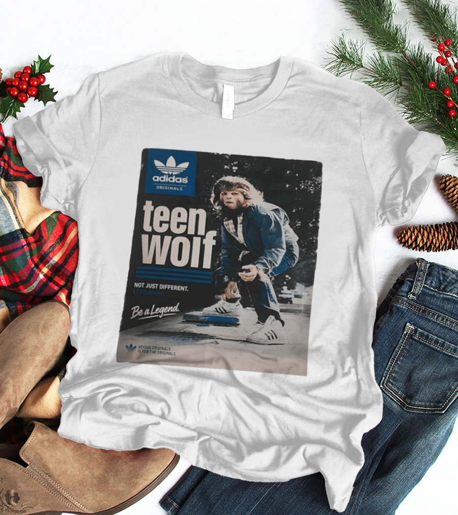 Adidas Originals Teen Wolf Be A Legend Not Just Different Legendary Skater T-Shirt