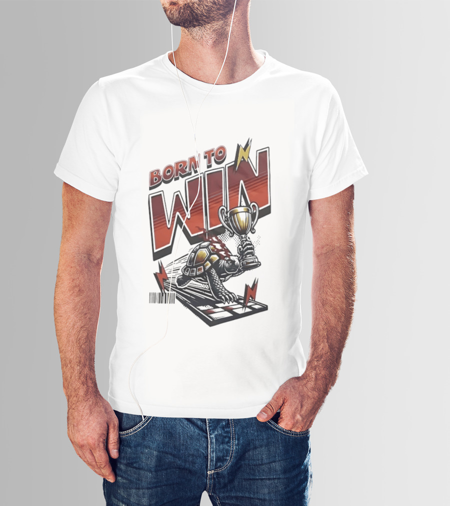 Born To Win Turtle With Trophy Racing T-Shirt