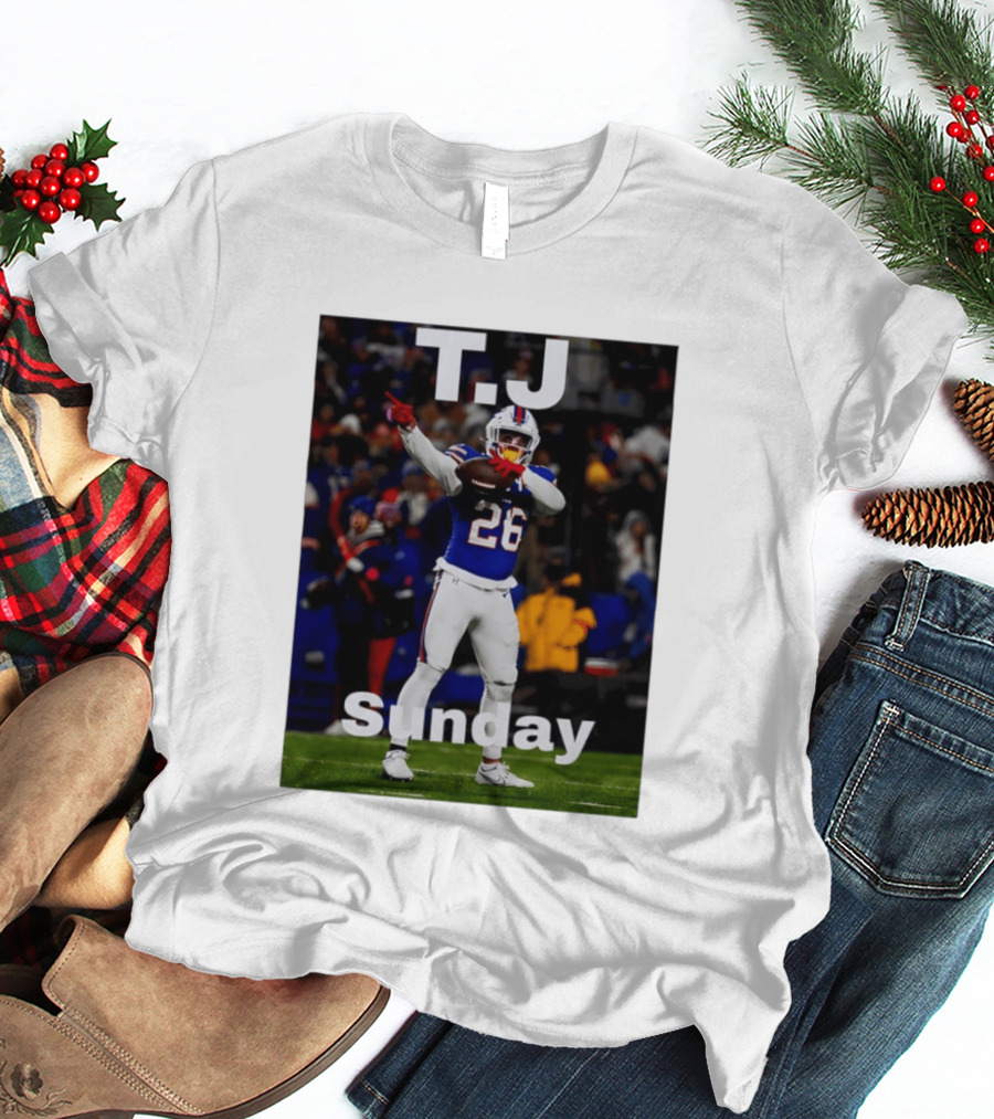 T.J. 26 Buffalo Bills Sunday T-Shirt
