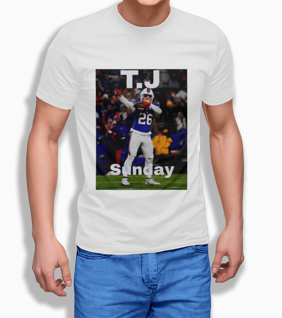 T.J. 26 Buffalo Bills Sunday T-Shirt