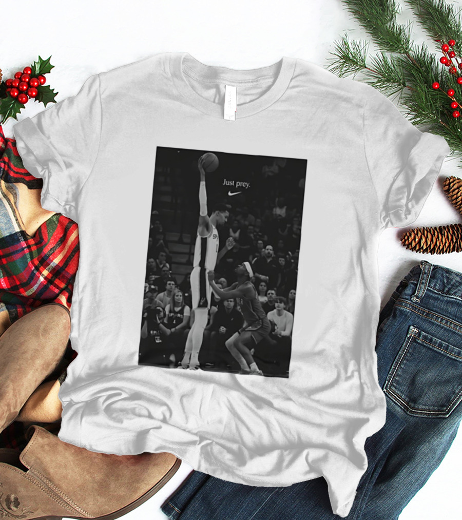 Victor Wembanyama San Antonio Spurs Just Prey Basketball Swoosh T-Shirt