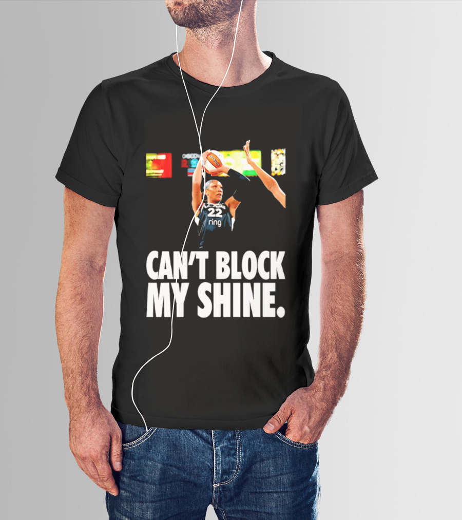 A'ja Wilson Can't Block My Shine Las Vegas Aces Basketball Triumph T-Shirt