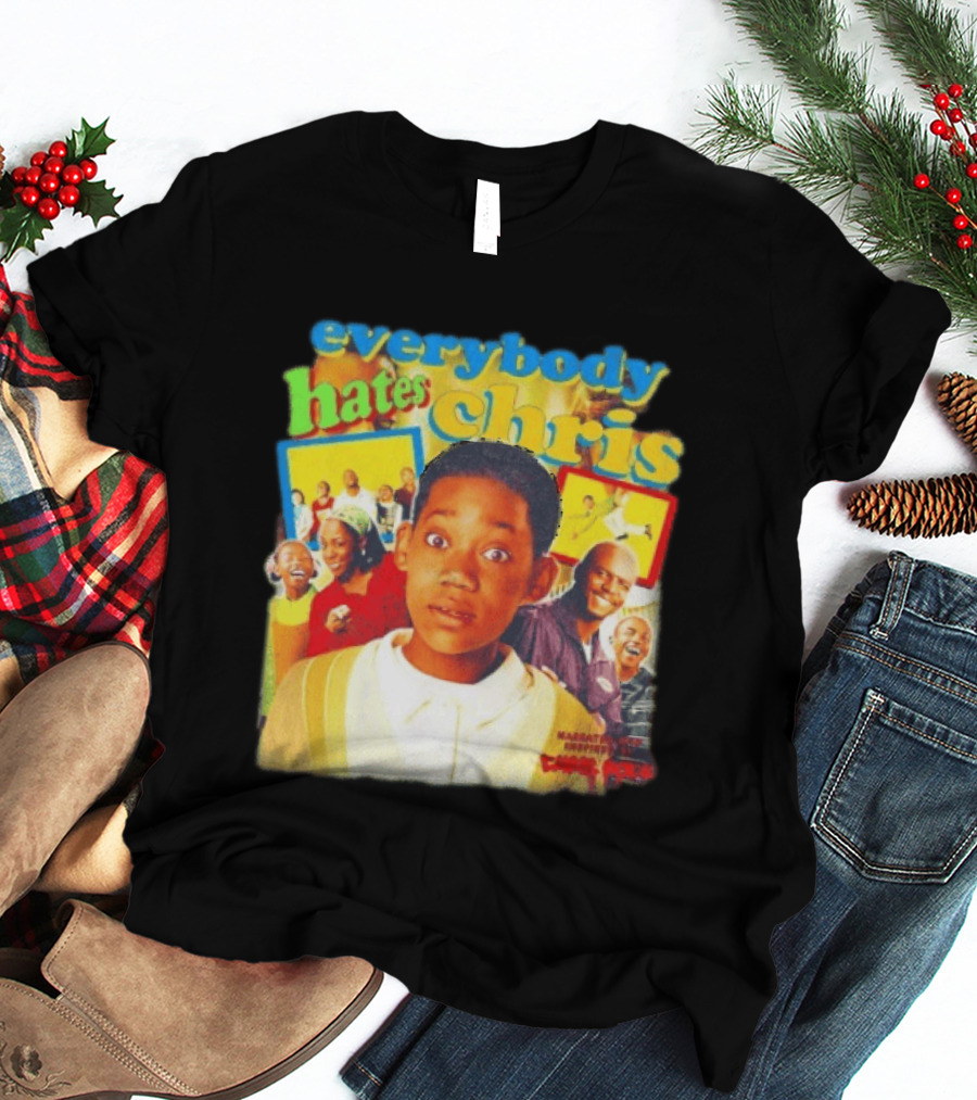 Everybody Hates Chris Show Characters Collage Colorful T-Shirt
