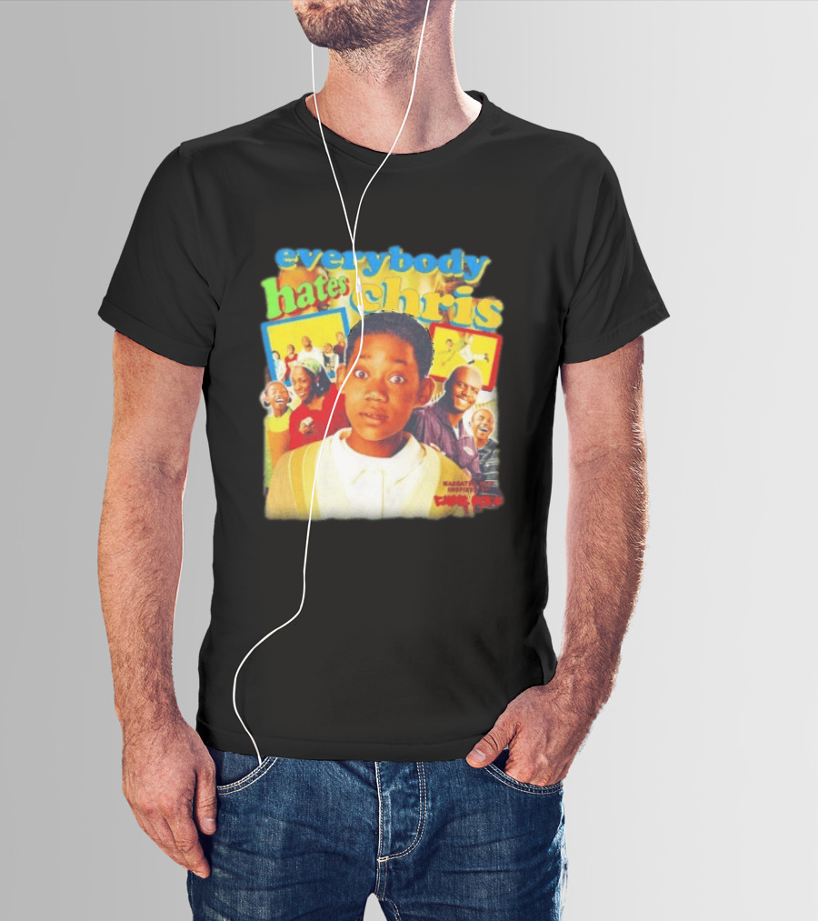 Everybody Hates Chris Show Characters Collage Colorful T-Shirt