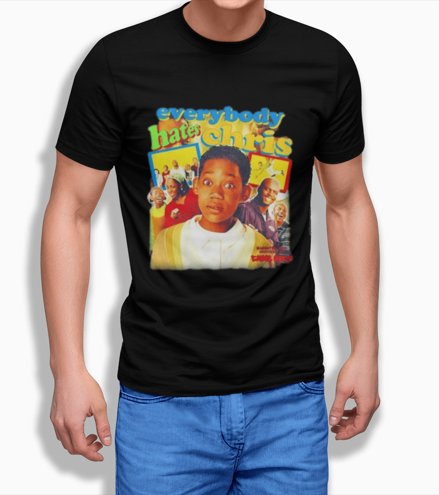 Everybody Hates Chris Show Characters Collage Colorful T-Shirt