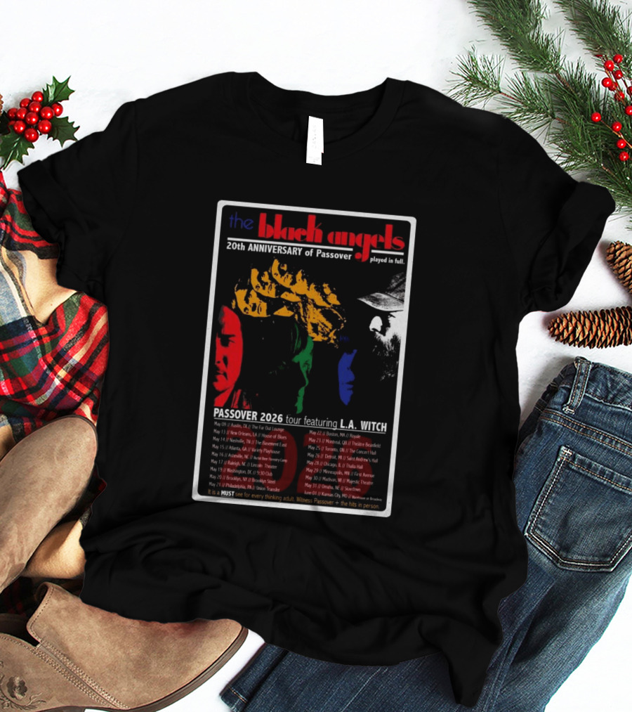 The Black Angels 20th Anniversary Passover 2026 Tour Featuring L.A. Witch T-Shirt